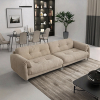 Canapé modulaire en tissu bouclé 3 places, coussin moelleux, confortable, mobilier de salon, vente en gros, fourniture d'usine