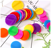 Koin kustom murah warna-warni untuk permainan papan arcade/token plastik kosong