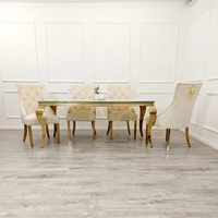 Table à Manger Xuanzhen Bon Marché Prix Compétitif, Ensemble de 6 Chaises Luxe Qualité Supérieure, Tables à Manger en Marbre avec Chaises Grises