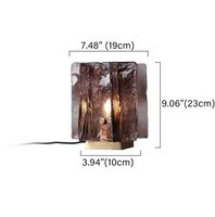 Lampes de table en verre LED modernes nordiques en ambre américain, vente en gros OEM/ODM, pour chambre à coucher et chevet