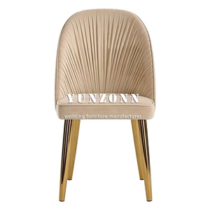 Cho thuê đồ dùng sự kiện: Ghế nhung, đồ nội thất hội trường tiệc cưới, ghế tiệc đã qua sử dụng, ghế vàng inox hiện đại - Product Image 2