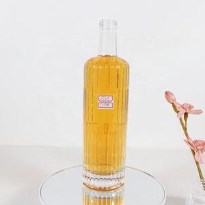 Bouteille à alcool en verre vide pour moto, contenant gaufré, avec vis, de haute qualité, pour tecila, Vodka, cognac, <span class=keywords><strong>Xo</strong></span>, Whisky, Gin, 500ml - Product Image 3