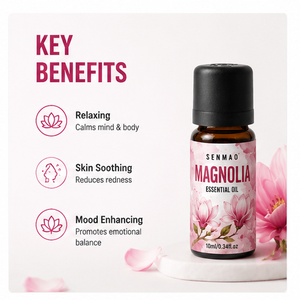 Huile essentielle de <span class=keywords><strong>magnolia</strong></span> pure et naturelle ; apaise la peau et améliore le sommeil, convient pour le soutien du sommeil et les soins de la peau. - Product Image 4