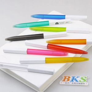 Bolígrafo de punta redonda cuadrada BKS LY7562 de plástico para conferencias, hoteles, escuelas, oficinas, venta al por mayor, barato, con logotipo personalizado, diseño moderno, negro - Product Image 4