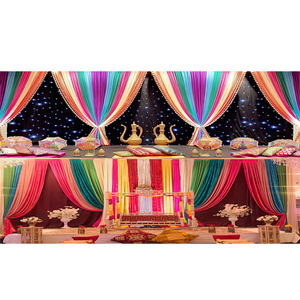 ม่านฉากหลังหลากสีสำหรับเวที Mehndi,ม่านมุสลิมสำหรับงานแต่งงาน - Product Image 1