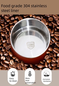 Taza de Acero Inoxidable 304, Taza de Café de Alta Gama, Taza de Desayuno, Taza de <span class=keywords><strong>Agua</strong></span> para el Hogar y la Oficina con Cuchara - Product Image 5
