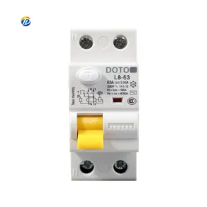 新设计2极2 p 100amp 6A 16A 20A 25A 32A 40A 63A 80A 100A 10ka Rccb/rcd断路器10安培rccb