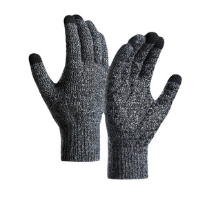 2024 <span class=keywords><strong>pas</strong></span> <span class=keywords><strong>cher</strong></span> hiver hommes femmes en peluche Jacquard tricot gants extérieur écran tactile chaud anti-dérapant gants pour vélo équitation - Product Image 3