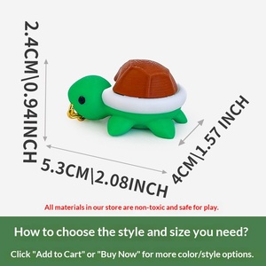 Jouet anti-stress imprimé en 3D en forme de tortue, bouton de décompression, jouet pour les doigts, vente chaude, porte-clés mignon de dessin animé - Product Image 3