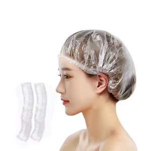 Bonnet de douche jetable imperméable pour femme, élastique et doux, pour la coloration des cheveux à domicile, en plastique, protection pour la tête - Product Image 1