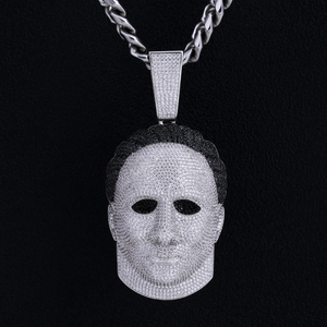 KRKC & CO Personalizzato Horror Spaventoso Fantasma di Halloween Hip Hop Dei Monili di Regalo di <span class=keywords><strong>Michael</strong></span> <span class=keywords><strong>Myers</strong></span> Maschera di Halloween Del Pendente - Product Image 1