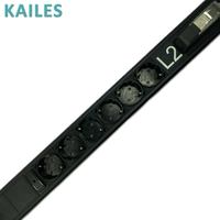 KAILES (KLS) Série K22 – Armoire de distribution d'énergie industrielle verticale personnalisée en aluminium noir 63A à 18 prises triphasées