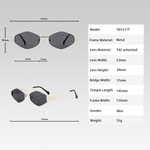 <span class=keywords><strong>Occhiali</strong></span> <span class=keywords><strong>da</strong></span> <span class=keywords><strong>sole</strong></span> con <span class=keywords><strong>lenti</strong></span> <span class=keywords><strong>colorate</strong></span> 2025 stile retrò alla moda con LOGO personalizzato <span class=keywords><strong>occhiali</strong></span> con montatura in metallo 400 polarizzati - Product Image 4