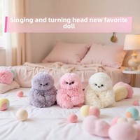 Nouvelle poupée jouet électrique transfrontalière Shy Owl Mirumi, qui chante, tourne la tête, imite la parole, pendentif de sac, origine inconnue