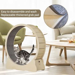 Rueda de Ejercicio para Gatos, Juguete Interactivo para Gatos, Rueda de Correr Grande para Gatos con Pista Alfombrada, Artículos para Mascotas - Product Image 6