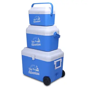 Caixa refrigeradora de praia à prova d'água, 22l, para viagens e acampamento, pp, grau alimentar, atividade externa, caixas de gelo