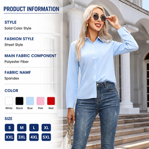 Nouvelles chemises cardigan à manches longues boutonnées décontractées pour femmes - Product Image 2