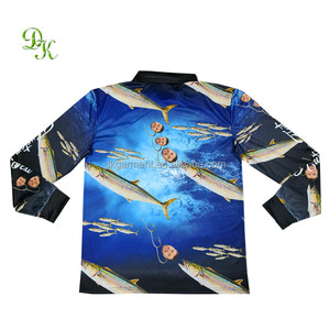 Layanan OEM desain kustom kaus memancing pria cetak sublimasi poliester 100% dengan hoodie - Product Image 4