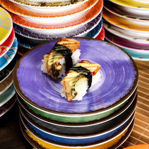 จานอาหารดีไซน์มินิมอลสไตล์นอร์ดิก วัสดุเมลามีนเกรดอาหารคุณภาพสูง เหมาะสำหรับซูชิ ของหวาน ของว่าง ติ่มซำ - Product Image 1