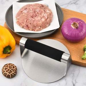 Alat Press <span class=keywords><strong>Burger</strong></span> Bulat 5.5 Inci dari Baja Anti Karat, Pembuat Patty Hamburger dan Peras Lemak, Mudah Dibersihkan - Product Image 2