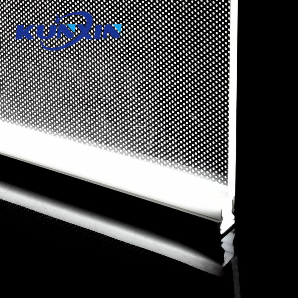 Kunxin High Light Output Ledge Panel acrílico iluminado Placa de guía de luz 4mm 5mm 6mm Hoja LGP de puntos láser