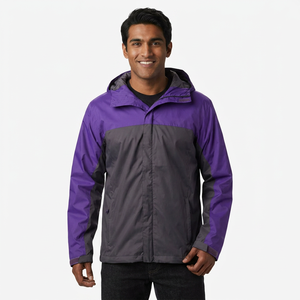 Waterproof <b>Winter</b> Hooded Windbreaker <b>Jacket</b> for Unisex Casual Sports <b>Running</b> Jogging Zipper Closure Fashionable New Style - Product Image 1