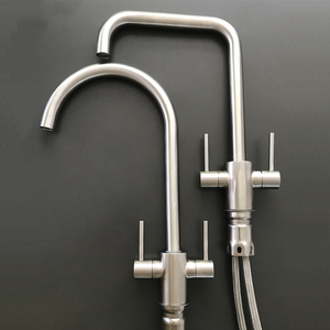 双手柄水龙头冷热混水器浙江优质厂家直销水龙头不锈钢双杠杆水槽盆水