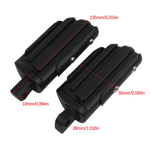 Zuqing – pédales avant et arrière pour moto, en alliage d'aluminium, électroplaqué noir, pour Harley X48 XL883 1200 Dyna Road King Fat Boy - Product Image 2