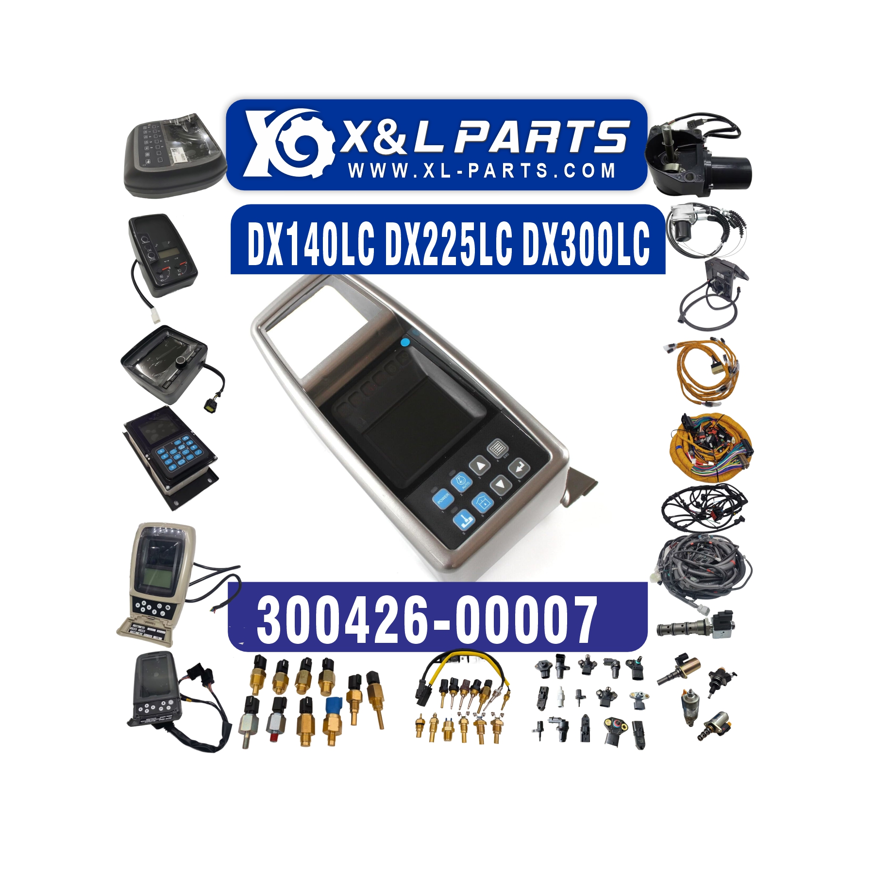 300426-00007 300426-00007A, панель мониторов, измерительный прибор для Doosan DX140LC DX225LC DX300LC DX340LC