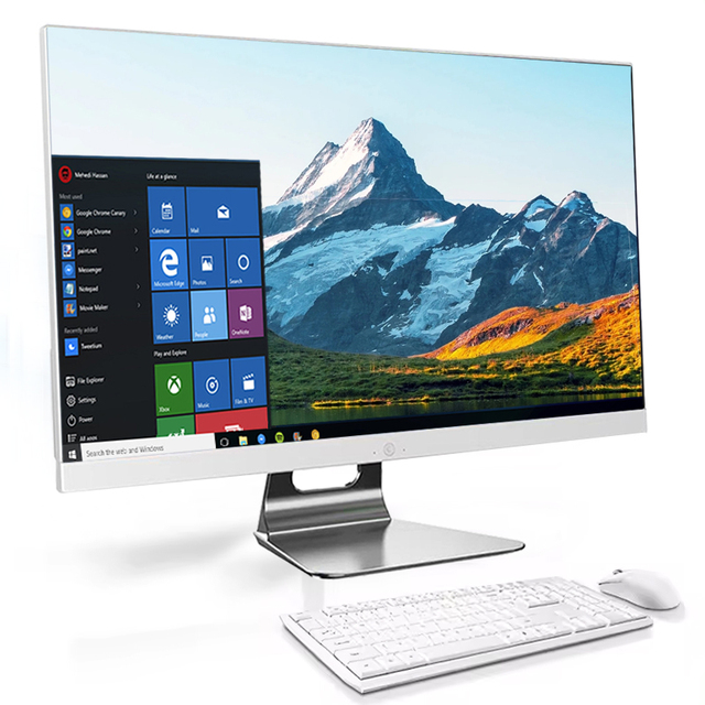 24 Inch All in One PC CPU I5-10300H DDR4 8GB 256G SSD OEM AIO Monoblock Desktop Computer All-in-One PC with UPS Battery