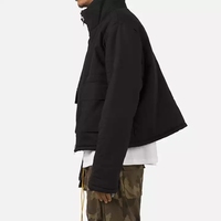 Veste matelassée courte réversible de haute qualité avec logo personnalisé pour l'hiver, col montant, fermeture éclair, taille plus, veste de créateur pour homme
