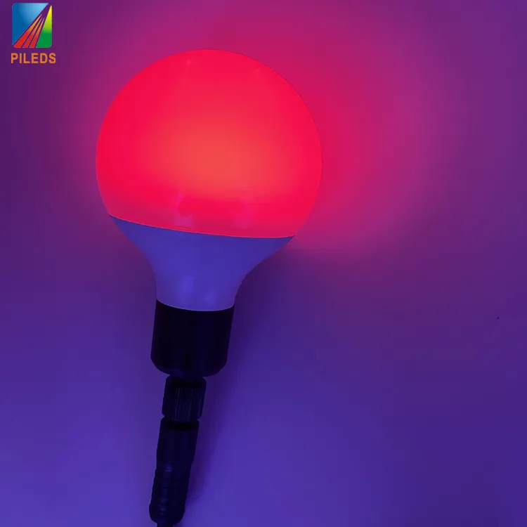 360degree 3D Addressable RGB Multicolor Led Music Pixel Light Bulb 80mm led pixel ball point light