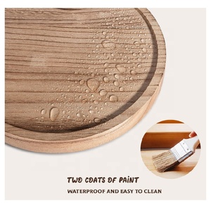 Vassoio decorativo rotondo in legno bancone da bagno Organizer fattoria decorazione <span class=keywords><strong>cucina</strong></span> in legno montante - Product Image 4