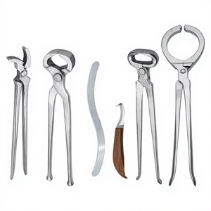 Complete Reusable Veterinary Horse Farrier <b>Tool</b> Kit 6-Piece Hoof Care Set Stainless Steel Hoof Rasp Hoof Knife Horseshoe <b>Puller</b> - Product Image 1