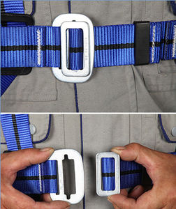 Arnés de seguridad retráctil de 5 puntos para trabajos en altura con doble cuerda anticaídas - Product Image 4