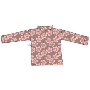 Vendita Calda Estiva Camicie Traforate per Bambini con Stampa Floreale e a Quadretti, Vendita all'Ingrosso di Top in Rete a Maniche Lunghe per Bambine - Product Image 5