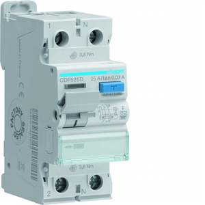 CDF525D Personnalisable avec Hagers RCCB 1P+N 25A type F 30mA 2 modules - Product Image 1