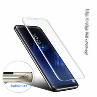 Pelindung Layar Uv Kaca Tempered 9H, Kit Kaca Tempered Melengkung Premium 3D 10D untuk Samsung S10
