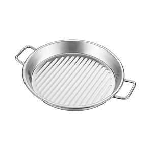 Plato para <span class=keywords><strong>Pizza</strong></span> de acero inoxidable para horno, plato profundo para <span class=keywords><strong>Pizza</strong></span>, 6,5/7,5/8,5 pulgadas, platos de Metal para <span class=keywords><strong>Pizza</strong></span> para parrilla con mango - Product Image 4