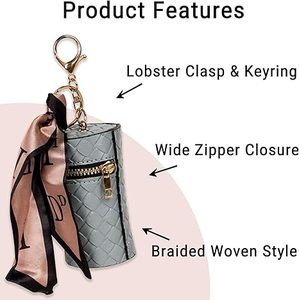 Bolsa de Almacenamiento para Lápices Labiales con Colgante de Llave de Metal Dorado, Mini Bolsa Decorativa Multifuncional para Pañuelos, Se Puede Colgar en Cualquier Bolsa de Almacenamiento para Llaves - Product Image 4