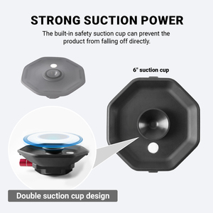YUANYUJINGMI Support de caméra à ventouse double à dégagement rapide 6 pouces avec vis 1/4 po et 3/8 po, support en aluminium compatible sports - Product Image 2