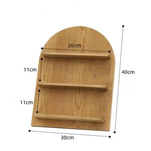 Nuevo estilo FactoryWooden Almacenamiento de cosméticos Soporte de exhibición de esmalte de uñas Arco redondo Estante de acabado Nordic Misceláneas RackD - Product Image 3