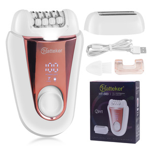 เครื่องโกนขนและเล็มขน 2 in 1 สำหรับผู้หญิง ยี่ห้อ Hatteker พร้อมไฟ LED กำจัดขนด้วยไฟฟ้า - Product Image 1