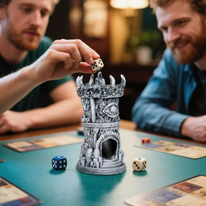 Torre de Dados Gótica Ojo Turco con Corona de Garra, Rodador de Dados de Resina Pintado a Mano para Accesorios de Juegos de Mesa RPG Poliédricos - Product Image 5
