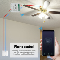 Mini Interruptor WiFi de 16A Compatible con Tuya, Relé Inteligente para el Hogar, Control Remoto por Aplicación Smart Life, Temporizador, Compatible con Alexa y Google Home