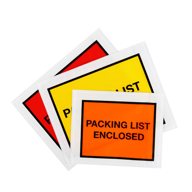 Waterproof OEM Custom Packing List Envelope Invoice Enclosed Envelopes Documents Pouch for Express Shipping