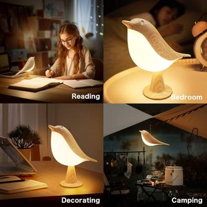 Touch Control Night Light LED Bedside <b>Lamp</b> with 3 Color Temperature Rechargeable Design - Product Image 6
