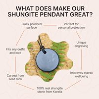 Collier amulette |   Pierre de protection Defender Shield |   Collier en Shungite avec pendentif quantique pour la guérison des chakras, couleur personnalisée