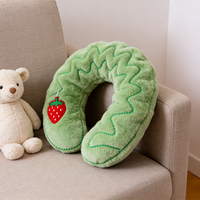 Coussin de Voyage Ergonomique en Mousse à Mémoire de Forme en Forme de U, Personnalisé, Doux, Motif Dessin Animé, Peluche, Cadeau d'Anniversaire pour Amis LQF LP05080