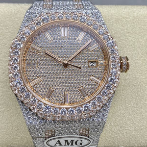 High Quality Rose Gold Automatic Mechanical Designer Watch Crystal Dial Zircon Moissanite Luxury Ring Watches Custom Logo OEM - Product Image 2